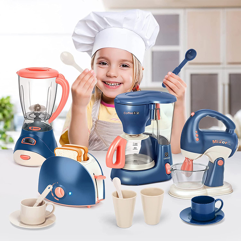 Kitchen Appliances To Gift - Mini-huishoudelijke apparaten Keukenspeelgoed, fantasiespelset met koffiezetapparaat
