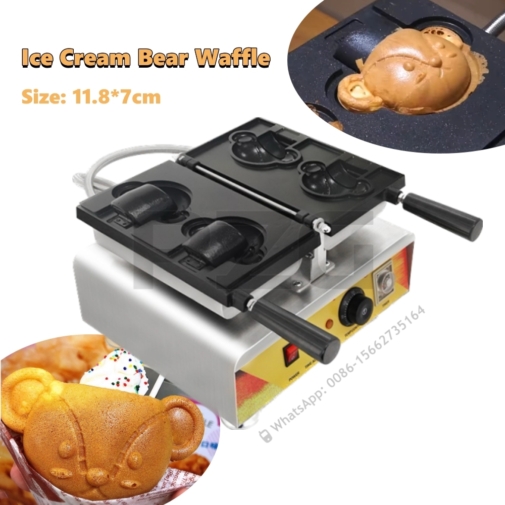 Donut Maker Mini - 2 stuks Teddybeer-vormige mini wafelcake maker