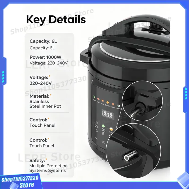 6L 8L Elektrische Drukpan 10-i - Kitchen Appliances Direct recensie en prijs